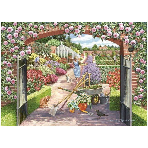 House Of Puzzles Walled Garden 500 Piece Jigsaw Puzzle image 0