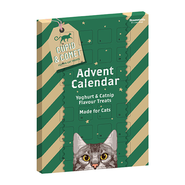 Cupid & Comet Advent Calendar for Cats with Yoghurt & Catnip Flavour Treats image 0