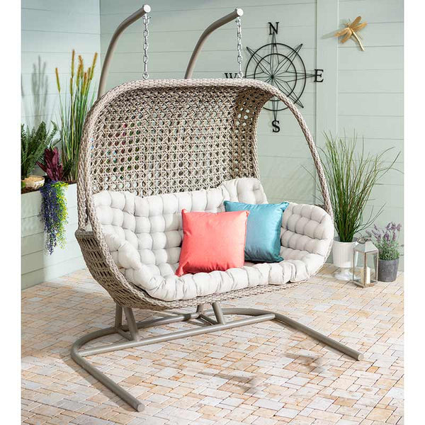 Hartman Heritage Double Hanging Egg Chair - Beech with Dove Cushion image 0