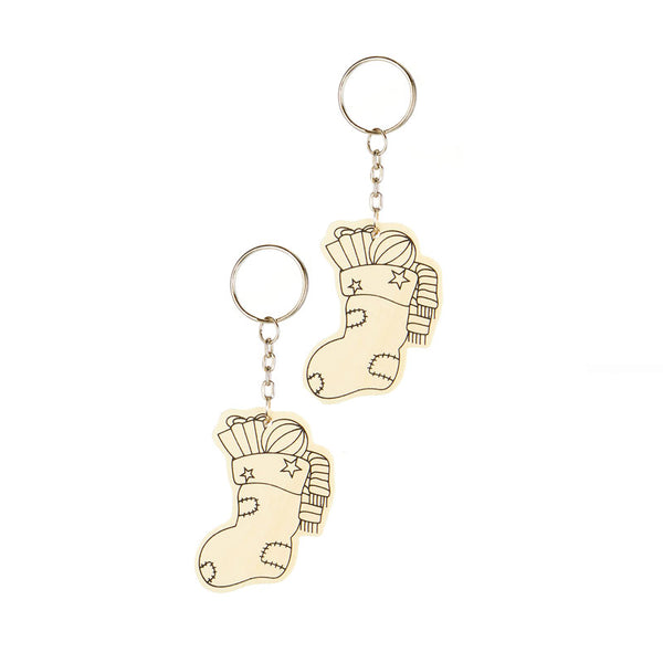 Premier Colour Your Own Wooden Keyrings (Assorted Designs) image 3