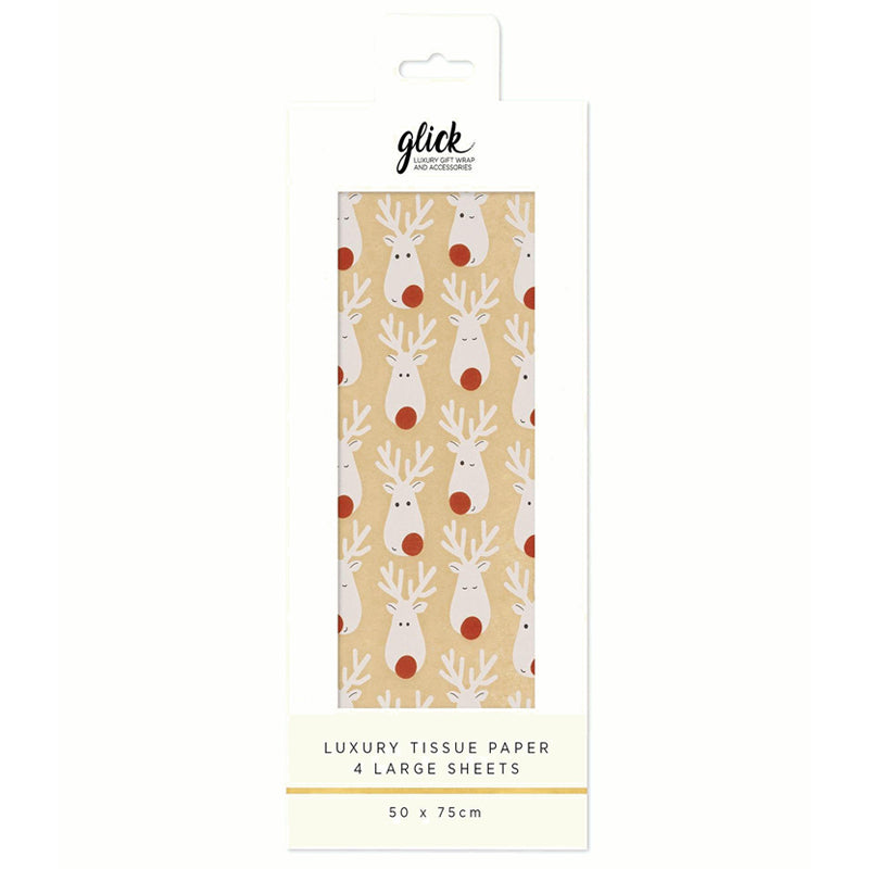 Glick Kraft Terrific Reindeer Luxury Tissue Paper (Pack of 4) image 0
