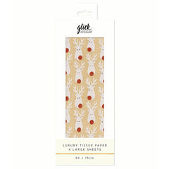 Glick Kraft Terrific Reindeer Luxury Tissue Paper (Pack of 4) image 0