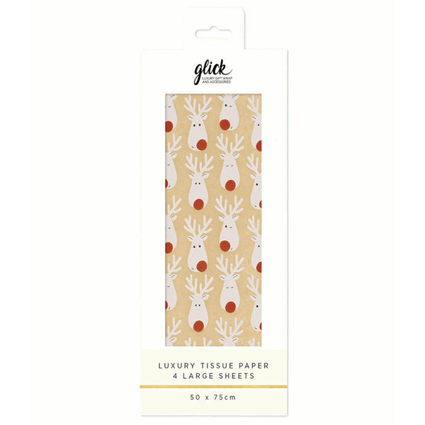Glick Kraft Terrific Reindeer Luxury Tissue Paper (Pack of 4) image 0