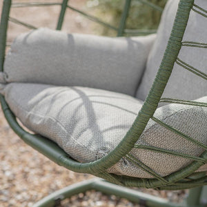 Bramblecrest Santiago Single Folding Open Weave Hanging Egg Chair in Sage image 2