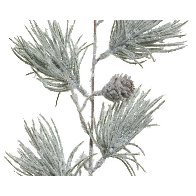 Everlands Green Frosted Garland with Mini Pinecones image 0