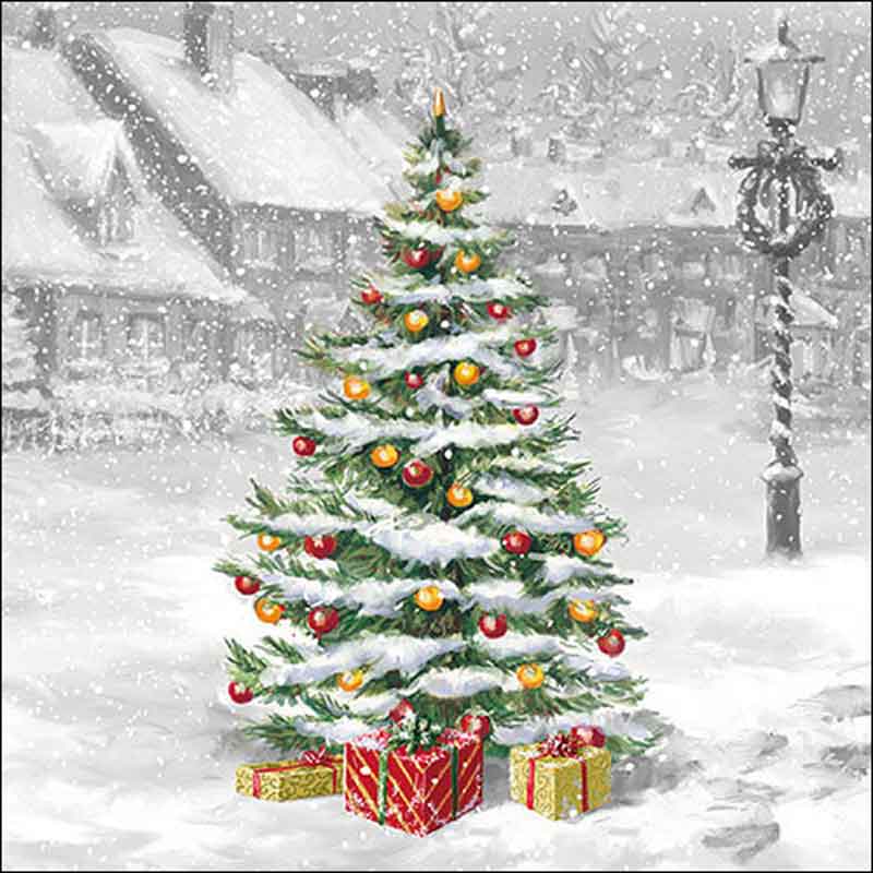 Ambiente Paper Napkins - Tree On Square (Pack of 20) image 0