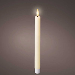 Lumineo Cream Wax LED Dinner Candle (Pack of 2) image 1