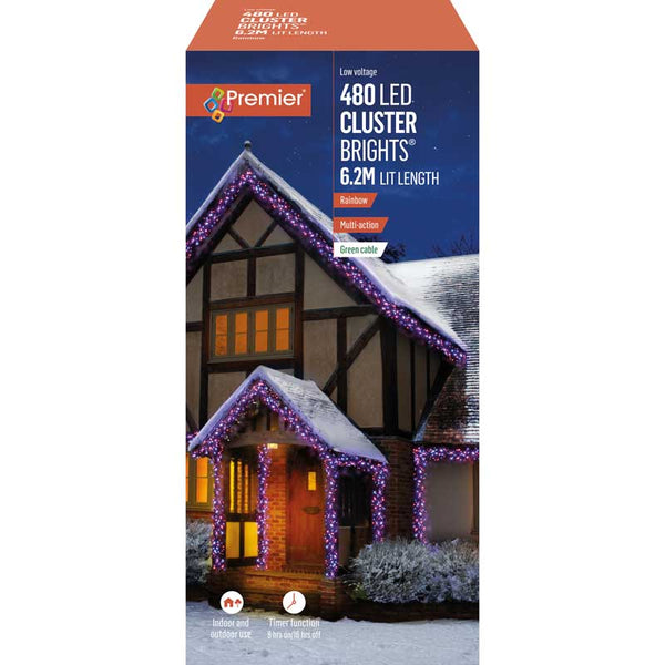 Premier 480 Multi-Action LED CLUSTERBRIGHTS with Timer - Rainbow image 1