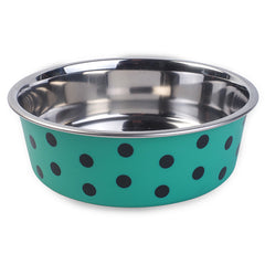 Zoon Green Polka Bella Dog Bowl image 0