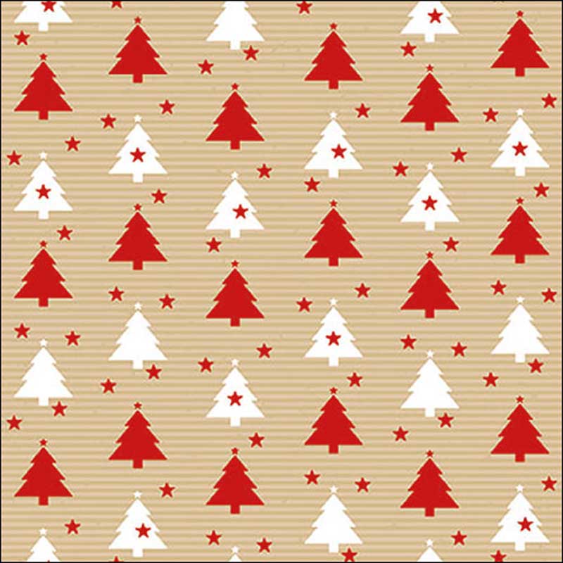 Ambiente Paper Napkins - Red Trees & Stars (Pack of 20) image 0