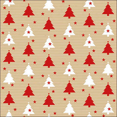 Ambiente Paper Napkins - Red Trees & Stars (Pack of 20) image 0