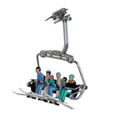 JägernDorfer Sitting Ski Figurines (Set of 6) image 0