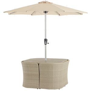 Bramblecrest Tetbury Nutmeg Tree-Free Balcony Set with 2.5m Parasol &amp; 15kg Base image 6