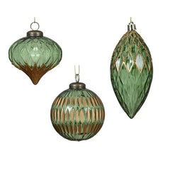 Decoris Shatterproof Bauble with Gold Accents (Assorted Designs) image 0