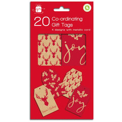 Gift Maker Stag & Holly Gift Tags (Pack of 20) image 0