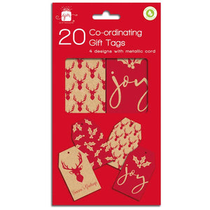 Gift Maker Stag & Holly Gift Tags (Pack of 20) image 0