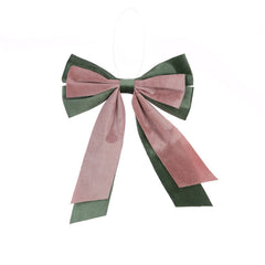 Floralsilk Pink &amp; Green Velvet Mixed Bow image 0