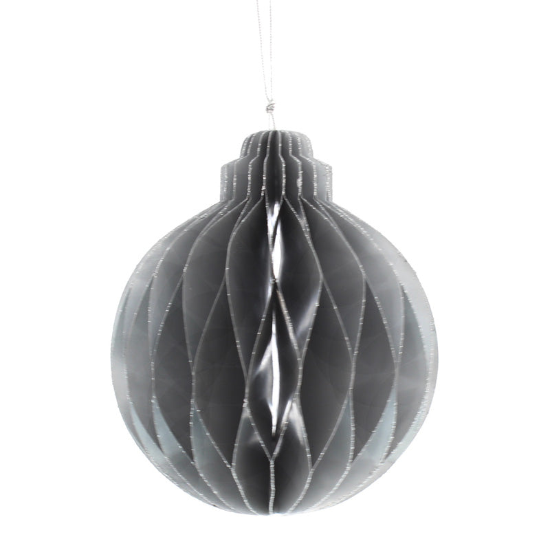 Festive Silver Foldable Paper Ball image 0