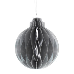 Festive Silver Foldable Paper Ball image 0