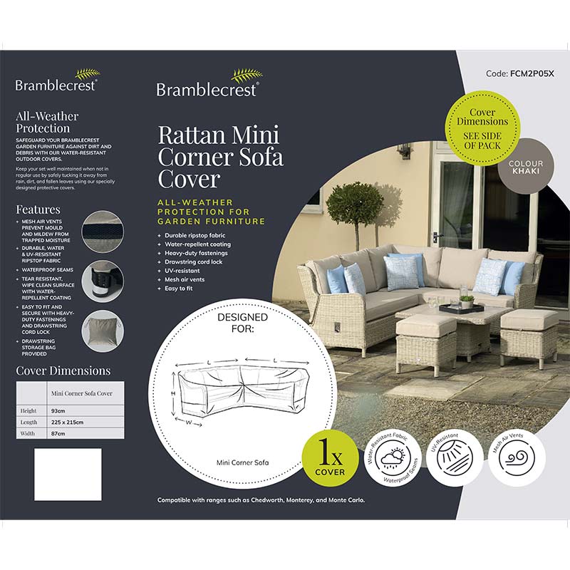 Bramblecrest Cover for Rattan Mini Corner Sofa image 0
