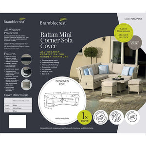 Bramblecrest Cover for Rattan Mini Corner Sofa image 1