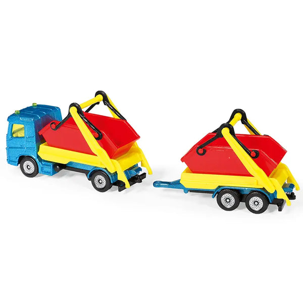 siku 1695 Truck with Skip and Trailer image 0