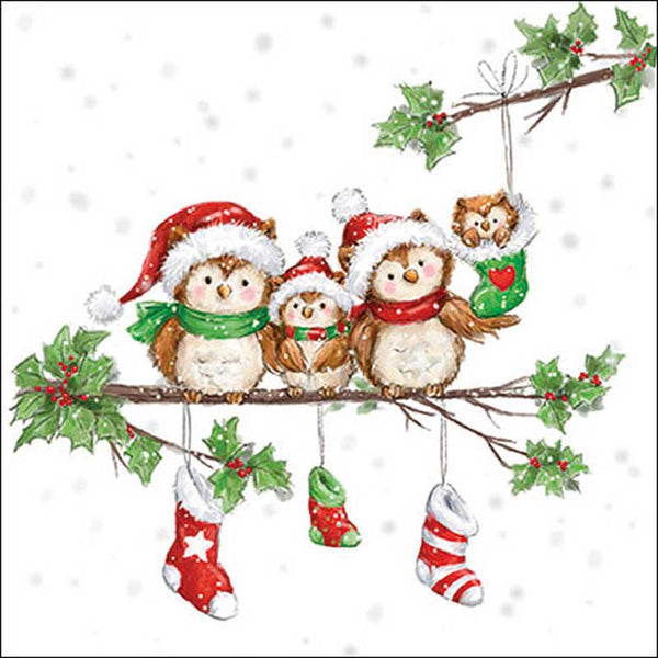 Ambiente Paper Napkins - Owl Family (Pack of 20) image 0