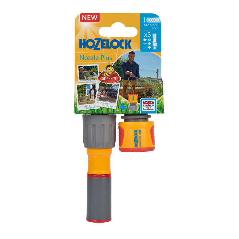 Hozelock 3-in-1 Nozzle Plus and Aqua Stop Set image 0