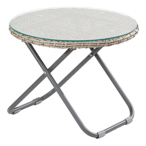 TOBS Foldable Garden Bistro Set in Grey Faux Rattan image 10