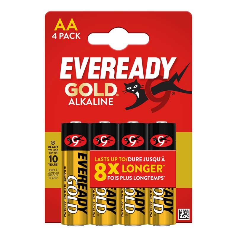 Eveready Gold Alkaline Batteries – AA (Pack of 4) image 0