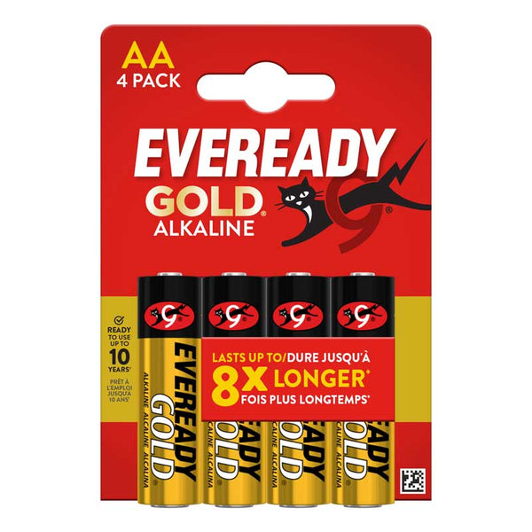 Eveready Gold Alkaline Batteries – AA (Pack of 4) image 0