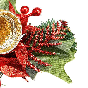 Premier Poinsettia & Bells Pick image 2