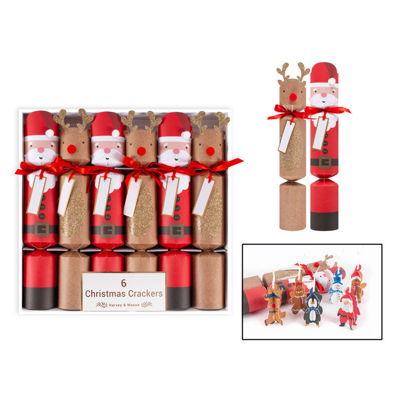 Harvey & Mason 6 Santa & Rudolph Crackers image 0
