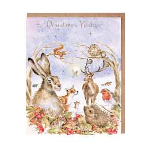 Wrendale Designs Notecard Pack - Walking In A Winter Woodland (Pack of 8) image 1