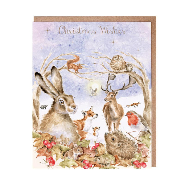 Wrendale Designs Notecard Pack - Walking In A Winter Woodland (Pack of 8) image 1