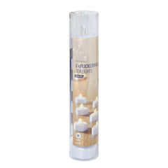 Premier Battery-Operated LED Flickering Tealights (Pack of 6) image 0