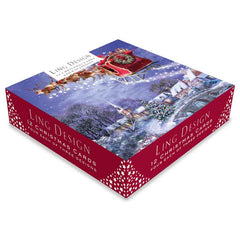 Ling Design Large Deluxe Cards - The Jolly Santa's (Pack of 12) image 0
