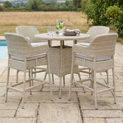 Bramblecrest Tetbury Round 4 Seat Garden Bar Set in Nutmeg Rattan image 0