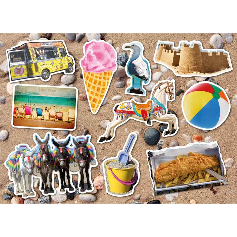 Gibsons The Seaside 12 XL Piece Jigsaw Puzzle - Piecing Together image 0