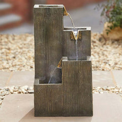 Easy Fountain Coastal Sleepers Water Feature with LED Lights image 0