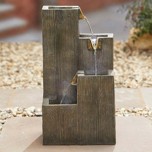 Easy Fountain Coastal Sleepers Water Feature with LED Lights image 0