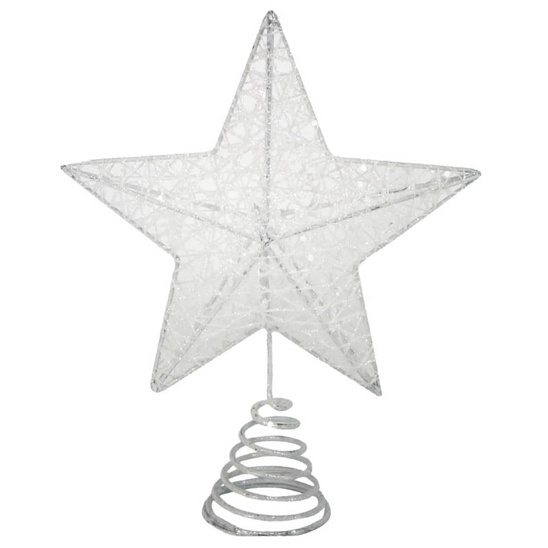 Gisela Graham Iridescent Sparkling Mesh 5 Point Tree Top Star image 0