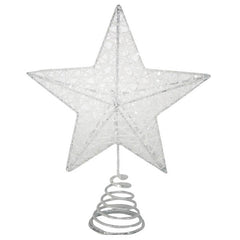 Gisela Graham Iridescent Sparkling Mesh 5 Point Tree Top Star image 0