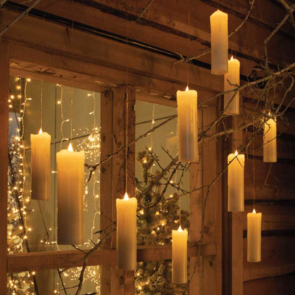 NOMA 5 Large White Floating Candles with Magic Wand image 2