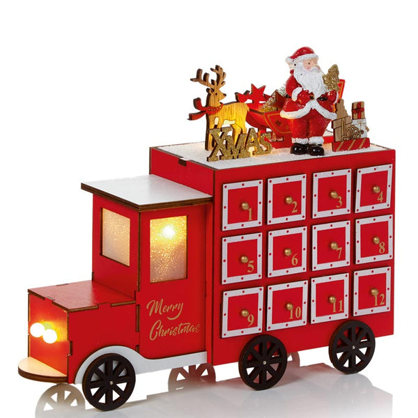 Premier Battery-Operated LED Truck Advent Calendar image 0