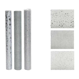 Decoris Silver Fabric Roll (Assorted Designs) image 0