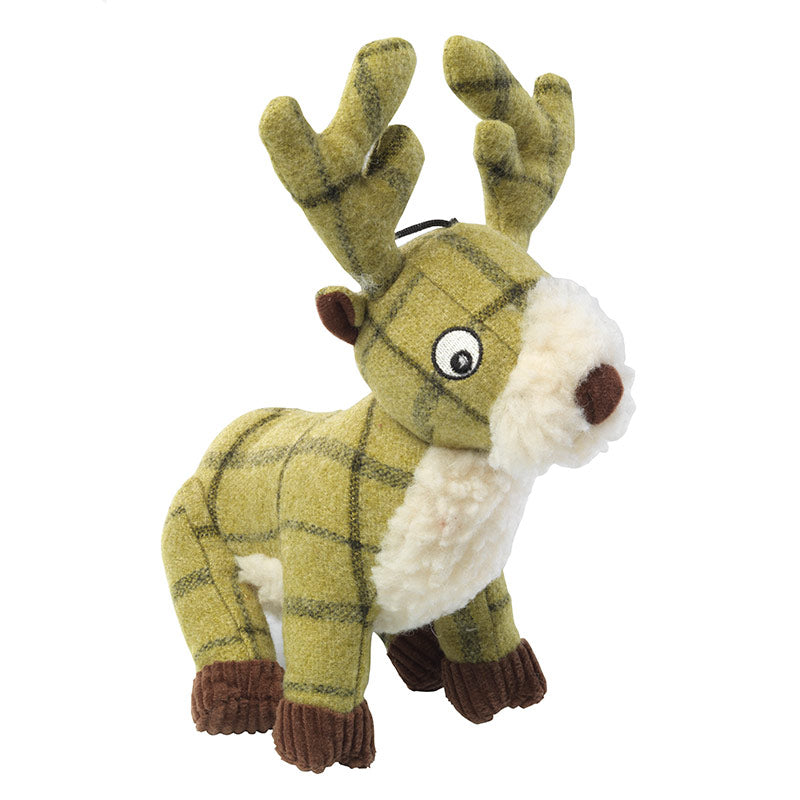 House of Paws Tweed Plush Stag Dog Toy image 0