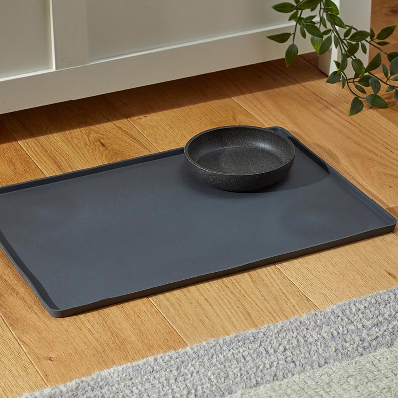 Zoon FloorGrip Pet Feeding Mat - Slate image 0