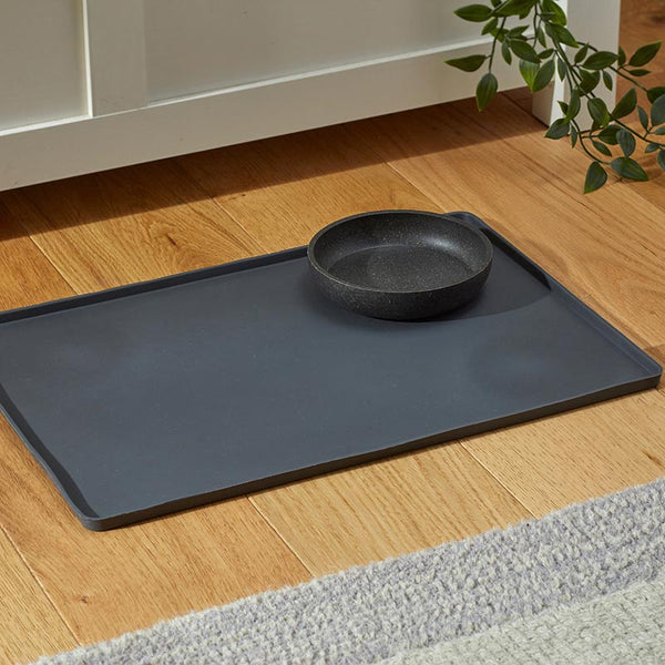 Zoon FloorGrip Pet Feeding Mat - Slate image 0