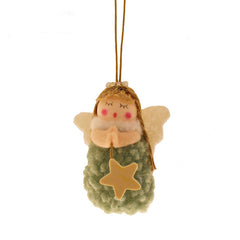 SageDecor Green Fabric Angel image 0